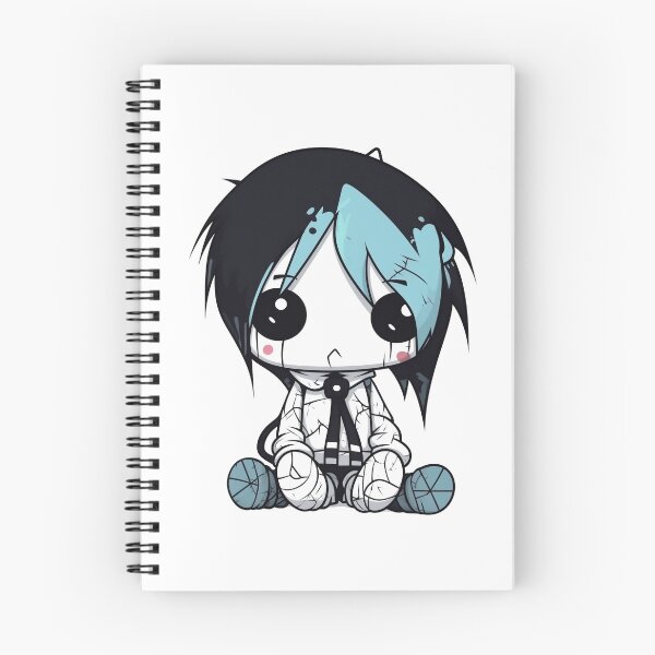 Item preview, Emo Blue Kawaii Plushie for Halloween designed and sold by Anima-aesthetic.