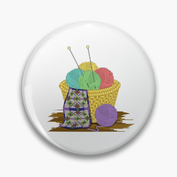 Item preview, Yarn Basket Filled With Yarn Balls designed and sold by Ayesha Saleem.