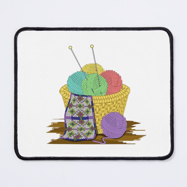 Item preview, Yarn Basket Filled With Yarn Balls designed and sold by Ayesha Saleem.