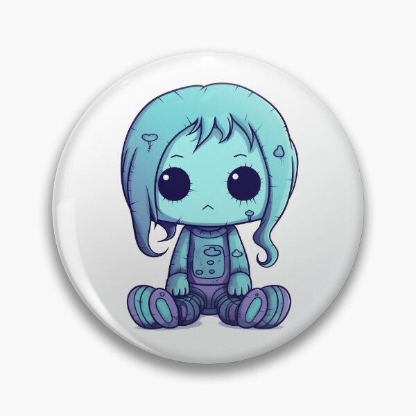 Item preview, Emo Blue Kawaii Plushie designed and sold by Anima-aesthetic.