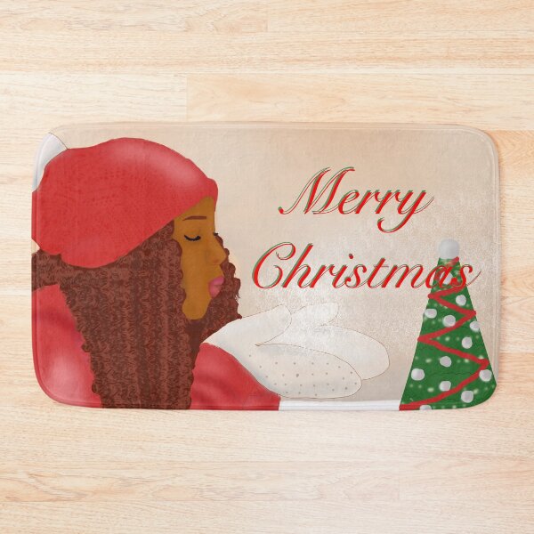 Item preview, Merry Christmas in the Snow - African American Girl designed and sold by Cecetyshay.
