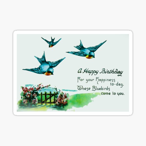 "Happy Birthday Vintage Art" Sticker for Sale by nerdchild | Redbubble