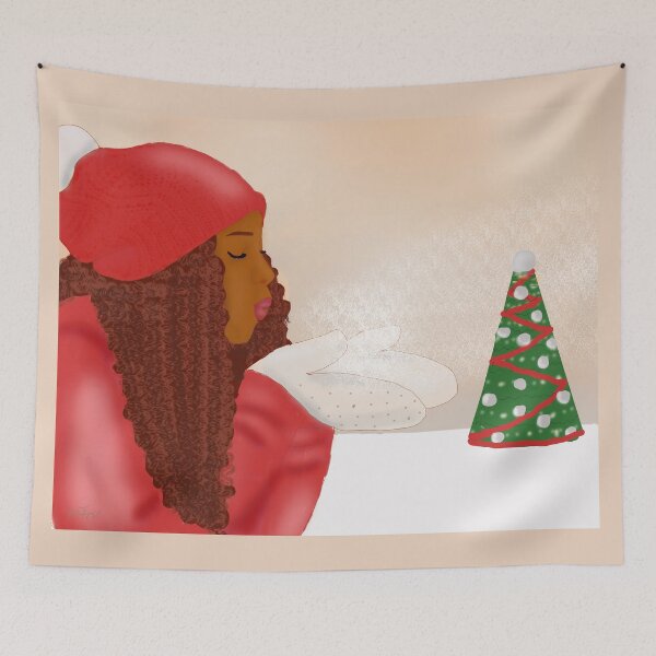 Item preview, Christmas in the Snow - African American Girl designed and sold by Cecetyshay.