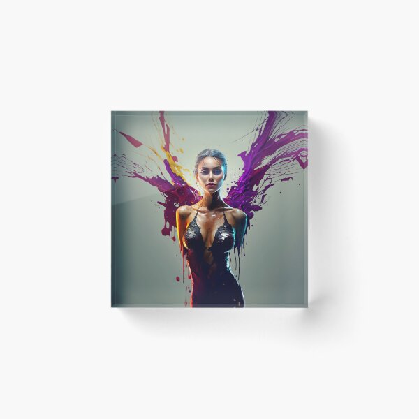 Item preview, Digital Artwork Dark Angel With Purple Wings designed and sold by ManuelAndreas.