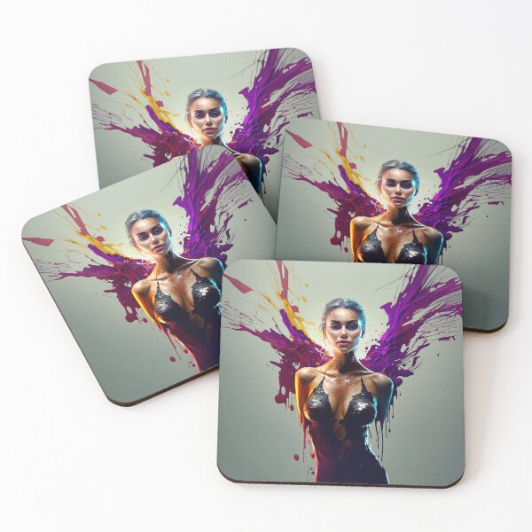 Item preview, Digital Artwork Dark Angel With Purple Wings designed and sold by ManuelAndreas.