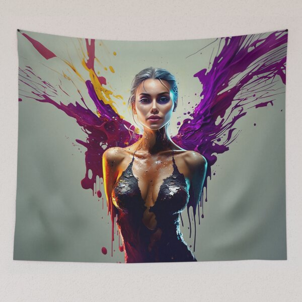 Item preview, Digital Artwork Dark Angel With Purple Wings designed and sold by ManuelAndreas.