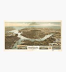 Vintage Pictorial Map of Norfolk Virginia (1892) Photographic Print