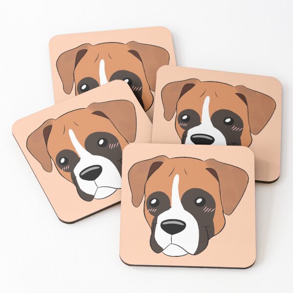 Item preview, Cute cartoon boxer dog face designed and sold by Yaragold.