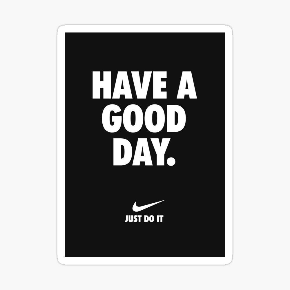 Nike Motivational phrase Black | Pillow
