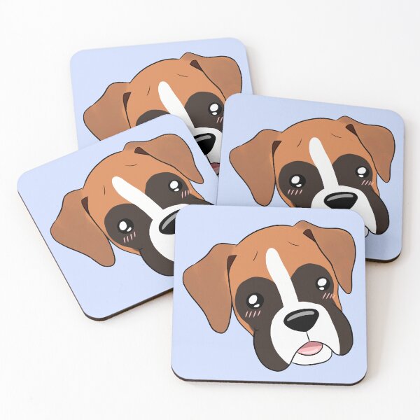 Item preview, Cute cartoon boxer dog face designed and sold by Yaragold.
