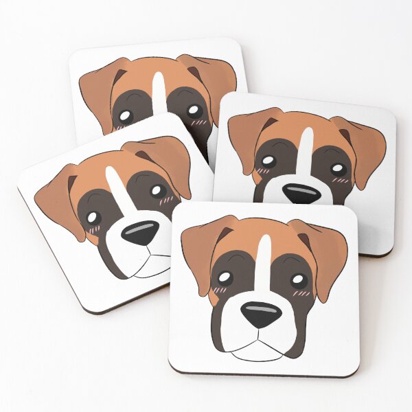 Item preview, Cute cartoon boxer dog face designed and sold by Yaragold.