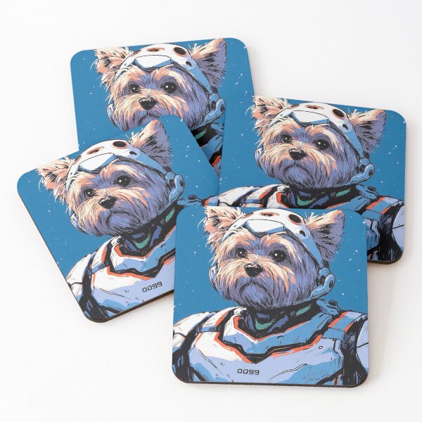 Item preview, Yorkshire Terrier Eva Space Pilot - White Suit designed and sold by DigitalMarble.