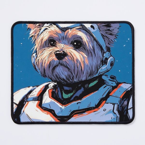 Item preview, Yorkshire Terrier Eva Space Pilot - White Suit designed and sold by DigitalMarble.