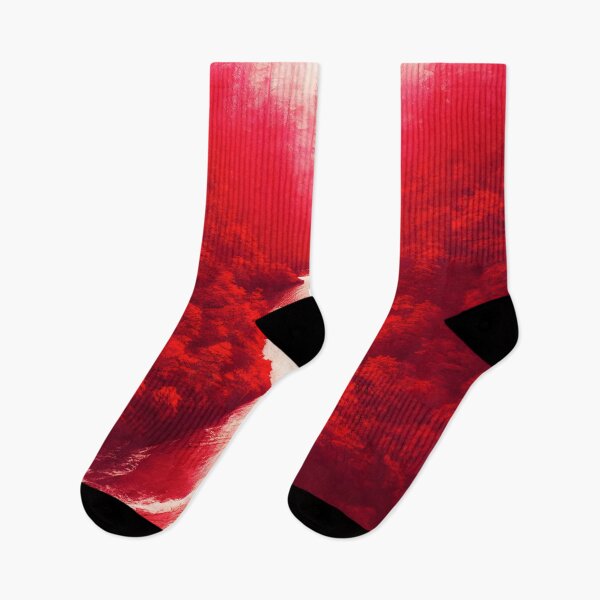 Item preview, Fantasy red wood with river running through, digital art designed and sold by ManuelAndreas.