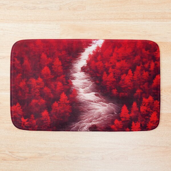 Item preview, Fantasy red wood with river running through, digital art designed and sold by ManuelAndreas.
