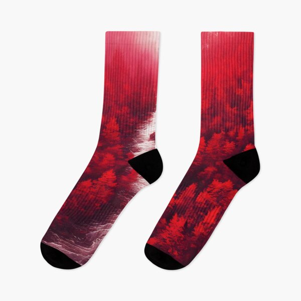 Item preview, Fantasy red wood with river running through, digital art designed and sold by ManuelAndreas.