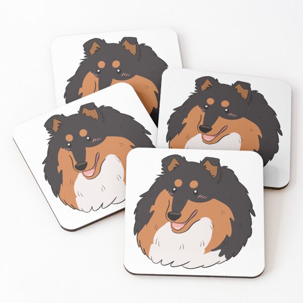 Item preview, Cute cartoon rough collie dog face designed and sold by Yaragold.