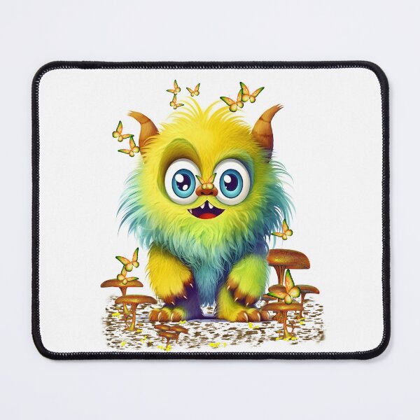 Item preview, Furry little creature surprised by butterflies, fantasy art designed and sold by LoneAngel.