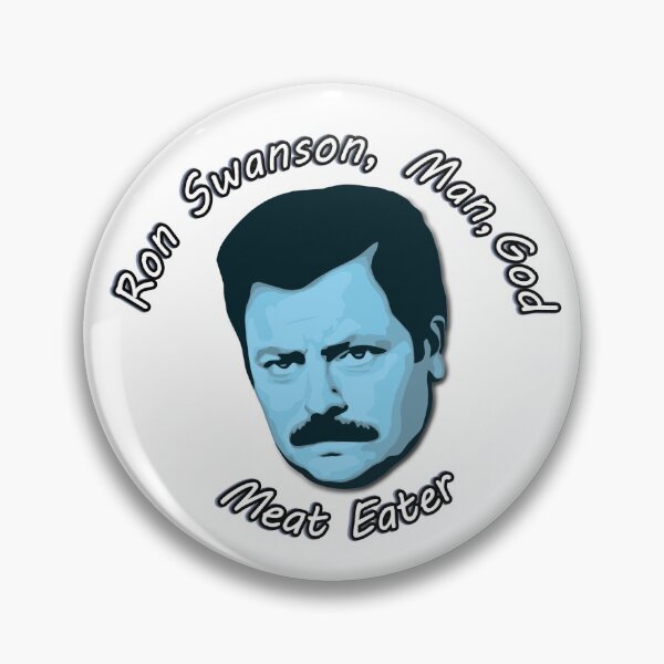 Item preview, Ron Swanson, man, God, meat eater! (Transparent background) designed and sold by PicsByTony.