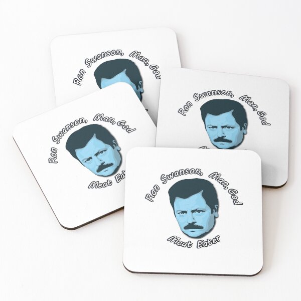 Item preview, Ron Swanson, man, God, meat eater! (Transparent background) designed and sold by PicsByTony.