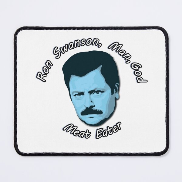 Item preview, Ron Swanson, man, God, meat eater! (Transparent background) designed and sold by PicsByTony.