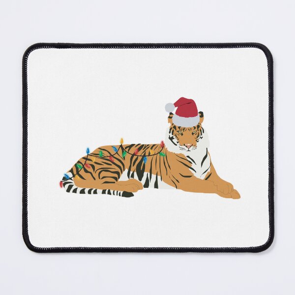 Item preview, Christmas Tiger Funny Animal with Santa Hat  designed and sold by idovedesign.