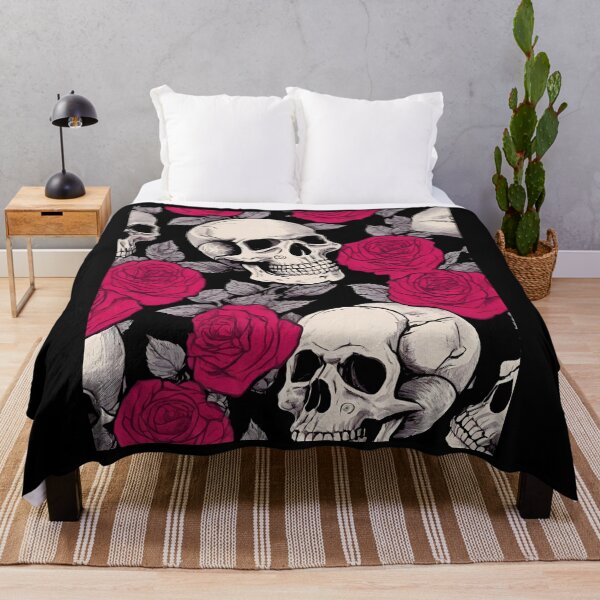 Item preview, Skull with roses designed and sold by Tysiek.