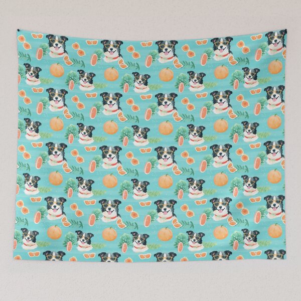 Item preview, Sunny Tails: Whimsical Watercolor Patterns with Adorable Dogs in Summer designed and sold by qoodesignstudio.