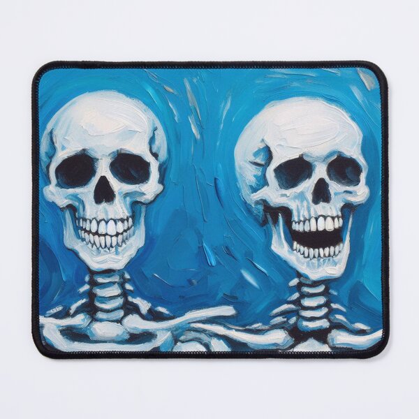 Item preview, Two joyful skeletons, a stoic oil painting designed and sold by Andreja's shop.