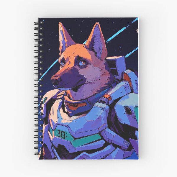Item preview, German Shepherd Eva Space Pilot - Shooting Stars designed and sold by DigitalMarble.