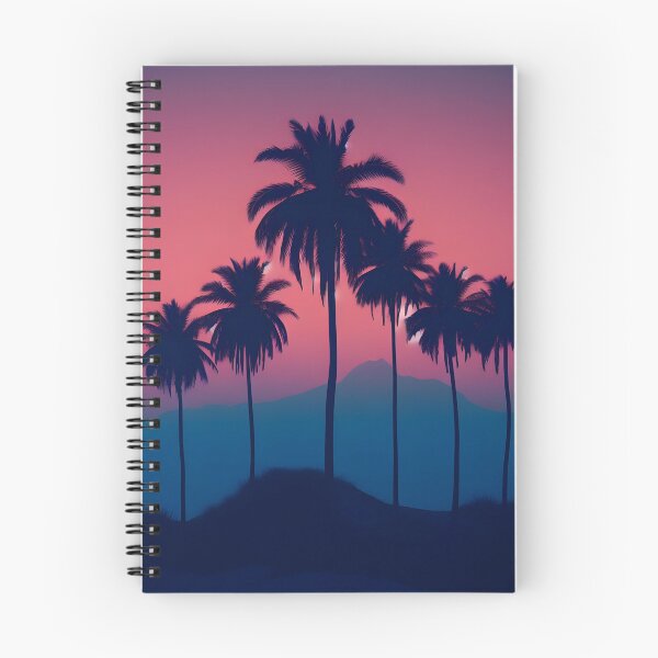 Aperçu de l'œuvre Silhouette de palmier la nuit créée et vendue par SamilDesign.