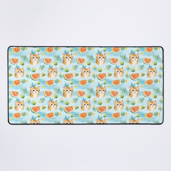 Item preview, Pawsome Paradise: Whimsical Watercolor Patterns with Adorable Cats in Summer designed and sold by qoodesignstudio.