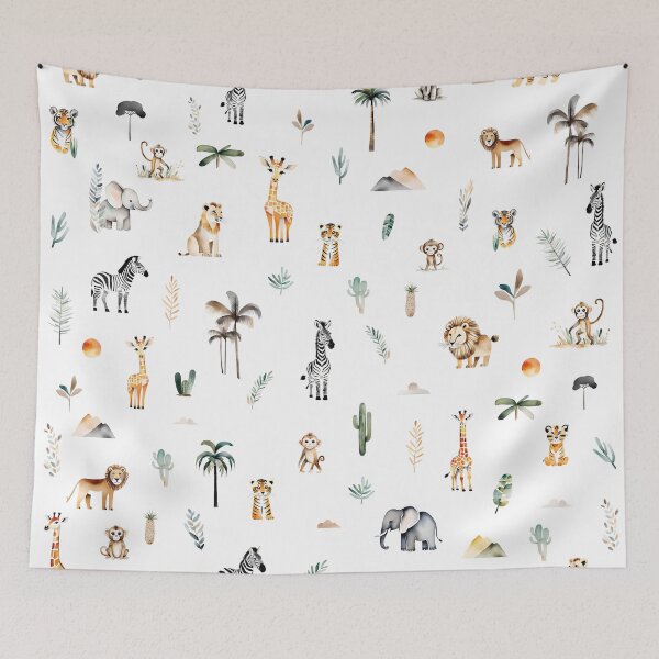 Item preview, charming and adorable baby safari animal pattern for baby products designed and sold by BCArtStudio04.