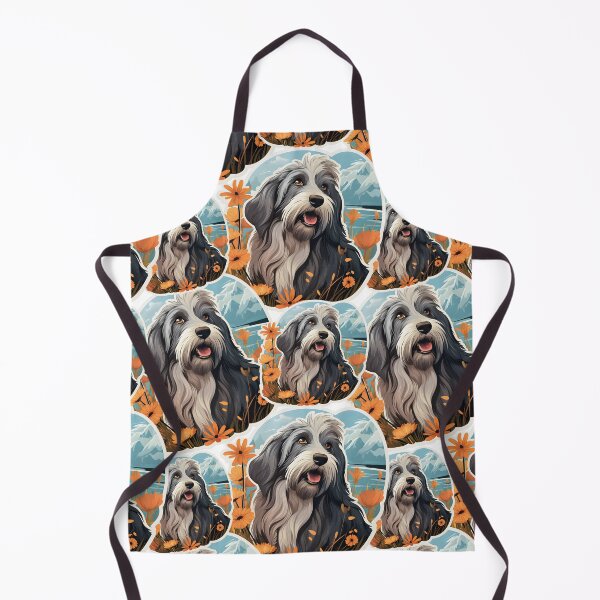 Item preview, Cute Bearded Collie with flowers. Dog Lovers Art.  designed and sold by Trendelicious.