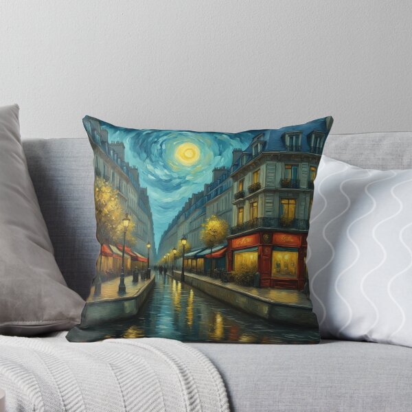 Item preview, Paris street in moonlight abstract art designed and sold by JackFreestone.