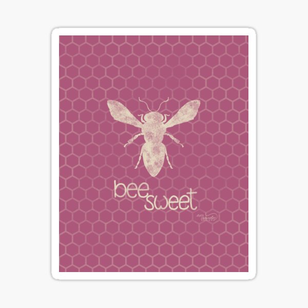 Honey Bee Sweet pink Sticker