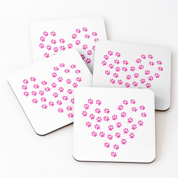 Item preview, Pink Paw Prints Arranged as a Heart Design designed and sold by Treasure Kat.