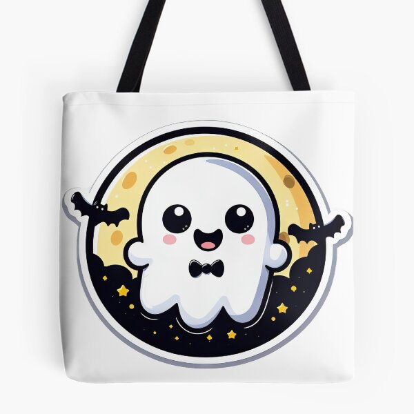 Item preview, Ghostly Grin: Cute Ghost Sticker designed and sold by CvividVerse.