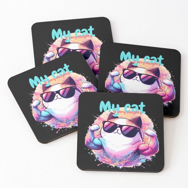 Item preview, Cat slave - The Muscular cat - My cat is very naughty - Cat meme designed and sold by mamacub.