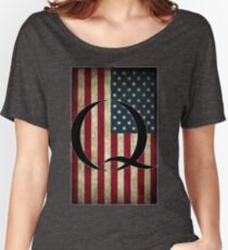 Q QANON AMERICA USA - WHERE WE GO ONE Relaxed Fit T-Shirt