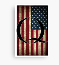 Q QANON AMERICA USA - WHERE WE GO ONE Canvas Print