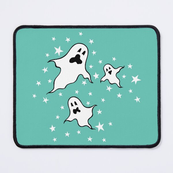 Item preview, Halloween Ghosts + Stars - Green Background designed and sold by Helen McCartney Designs.
