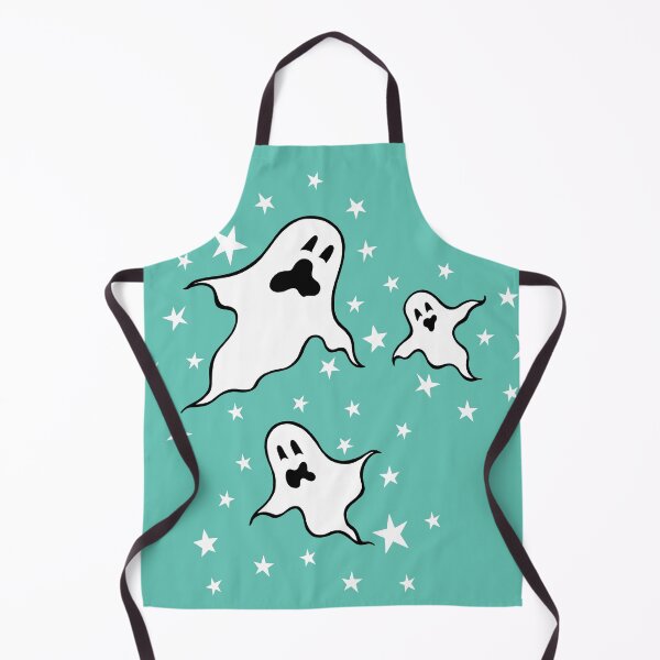 Item preview, Halloween Ghosts + Stars - Green Background designed and sold by Helen McCartney Designs.