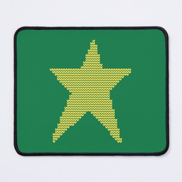 Item preview, Yellow Christmas Star on Green Knitted Sweater Style designed and sold by ellenhenry.