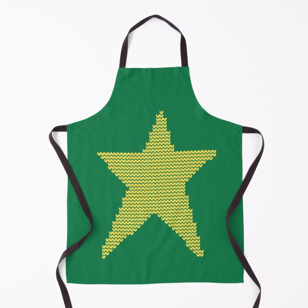 Item preview, Yellow Christmas Star on Green Knitted Sweater Style designed and sold by ellenhenry.