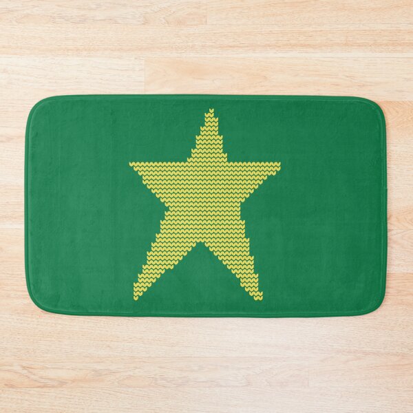 Item preview, Yellow Christmas Star on Green Knitted Sweater Style designed and sold by ellenhenry.