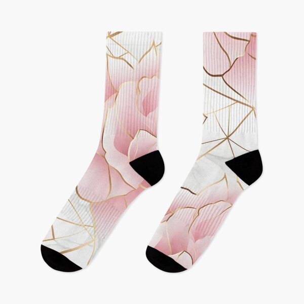 Item preview, Seamless pattern Rose quartz pink with gold line designed and sold by aiartbay.