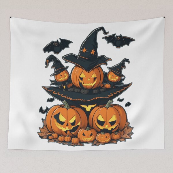 Item preview, Carve Pumpkins Wearing Wizard Hat 4 designed and sold by NidADesign.