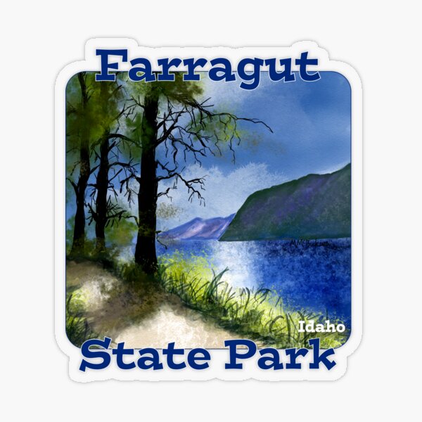 Farragut State Park Explore Wanderlust Vinyl Decal - 5 Inch Waterproof Bumper Sticker For Cars & Laptops
