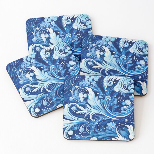 Artikelvorschau, Blue and white Batik Pattern entworfen und verkauft von SideSignal.